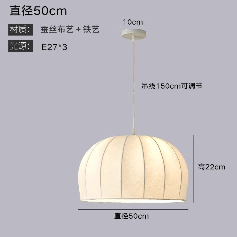 Wabi Sabi Wind Restaurant Silk Chandelier Japanese Retro Zen New Chinese Style Bedroom Study B & B Hotel Engineering Lighting