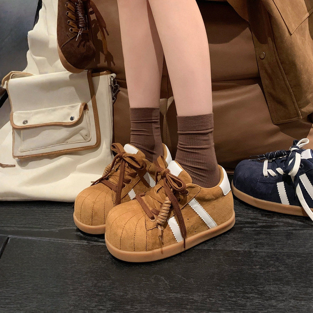 Best sellingeasiest for matchniche stylethick sole sneakers for women spring german training shoes 2026new arrivalhidden heelsportscasual bread shoes