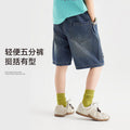 Boys' denim shorts - new  summer collection - kids' & big kids' mid-length shorts - stylish, versatile, casual, and trendy