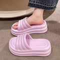 2024 women's platform flip-flops: summer eva anti-slip, height-boosting, soft, indoor/outdoor sandals - lightweight and comfortable