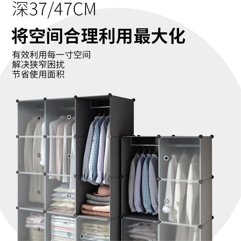Simple wardrobe storage cabinet assembly - bedroom, rental, dormitory use - small storage cabinet