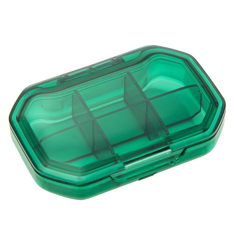 Medicine box divided into compartments Portable with lid sealed mini medicine box Plastic food grade medicine storage box Transparent