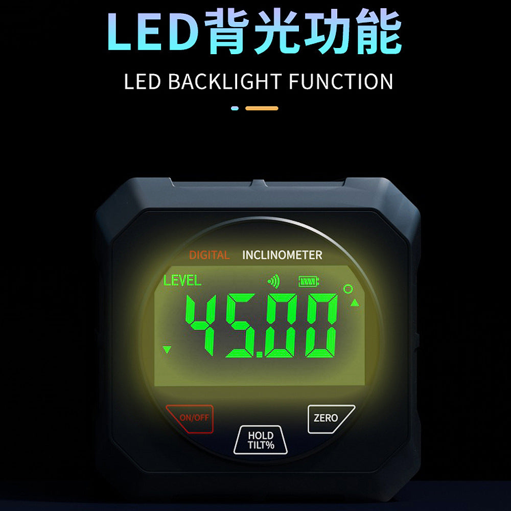 High-precision touch magnetic electronic digital display inclinometer slope level meter protractor angle ruler inclination box
