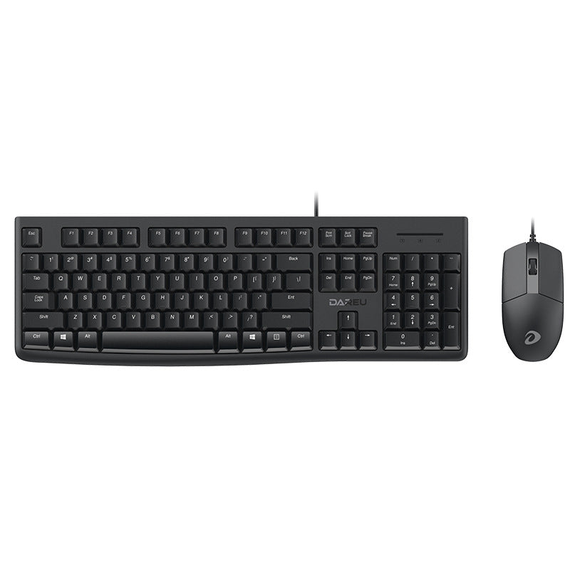 Dareu lk185t wired keyboard and mouse combo - usb keyboard for desktop, laptop, business, office, and home use