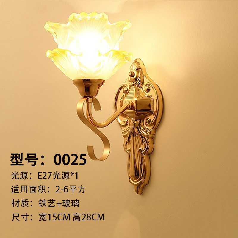 European style wall lamp - bedroom bedside light, modern minimalist aisle light, creative hotel living room corridor wall lamp, stairway light