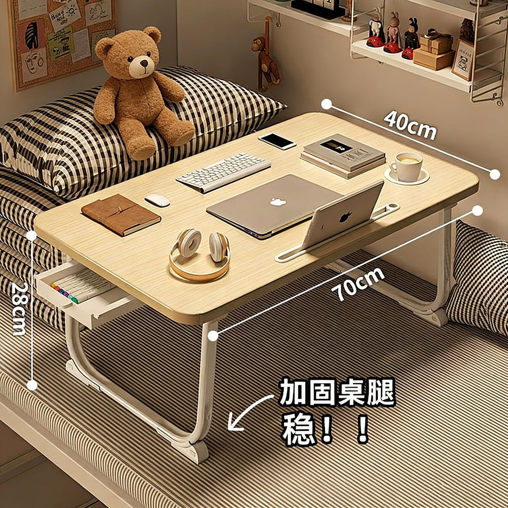 Bedside desk folding small table student dormitory writing desk dorm room essential laptop table assembly-free