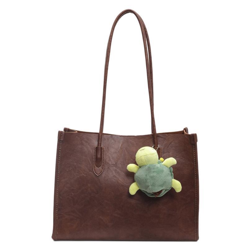 Cross-border high-end fashion versatile tote bag women's 2025 new large-capacity casual retro commuter shoulder bag