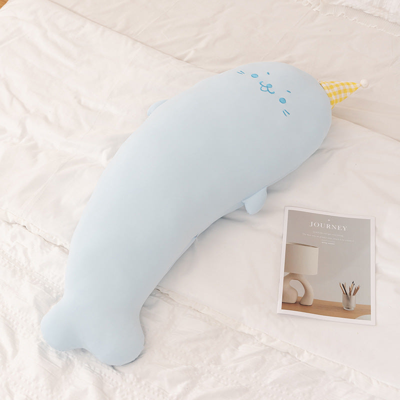Ice silk seal doll doll sleeping pillow bed pillow super soft doll ice silk nap pillow cute style