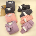 Kids school uniform handy gadgetfall and winternew arrival three-layer quilted cotton boys' cotton coat fleece-linedthickened inner layer girl's cotton jacket type a