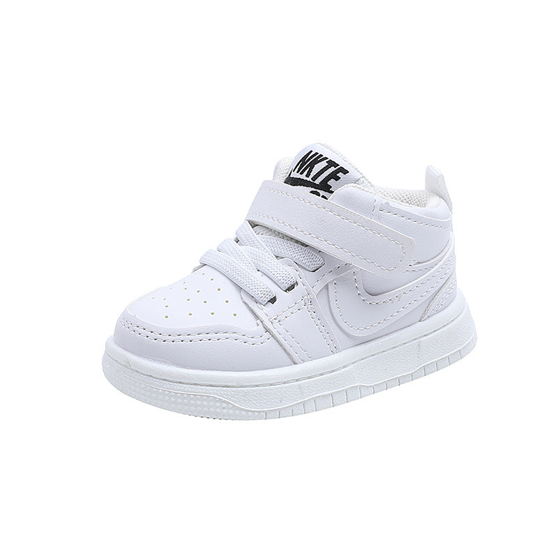 Boys' mid-top sneakers,  spring/autumn new collection, kids' casual shoes, toddler & baby sneakers, girls' shoes, white sneakers