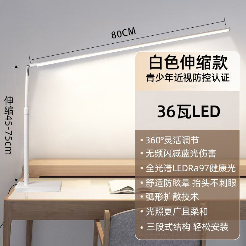 Led desk lamp - eye protection, reading light, study & work lamp - ideal for homework, students, kids, dorm rooms - full spectrum lighting