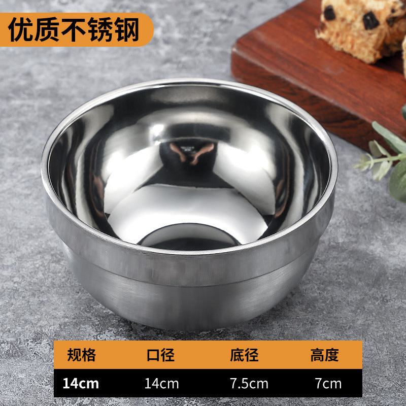 304 stainless steel double-walled insulated bowl - perfect for home, kindergarten, and kids' mealtime. soup bowl available with custom logo