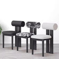 Hippo chair - nordic solid wood dining chair - home, trendy cream style backrest chair - restaurant, hotel designer chair & stool