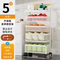 Kitchen trolley storage rack - multi-tier, space-saving, mobile, multi-functional organizer for fruits, vegetables, snacks, and general storage