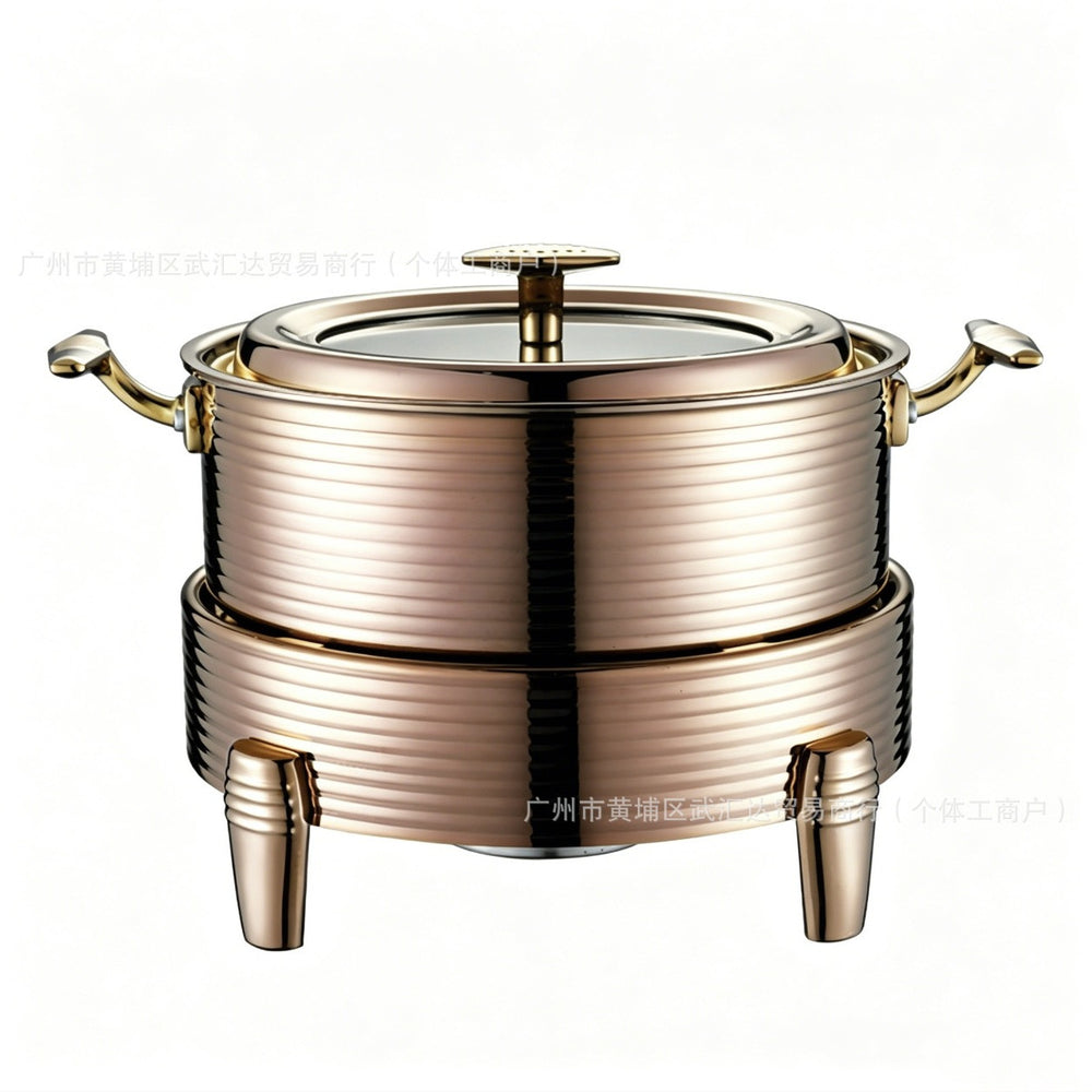 Three-layer steel pot body stew pot set soup pot set fire pot set buffet dry 304 stainless steel soup pot
