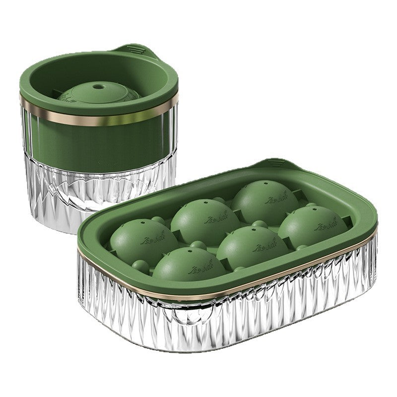 2025 new luxury ice ball maker - whiskey ice ball mold, round large ice ball mold, food-grade 6-ball ice cube tray set for home use