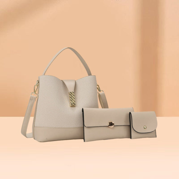 Women's bag Cross-border bag Women's multi-piece set Portable lock bucket bag 2025 New women's shoulder messenger bag