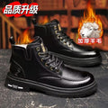 Genuine leather cowhide men's shoes boots men's new arrivalmenclassybest selling short american retroboots men's autum