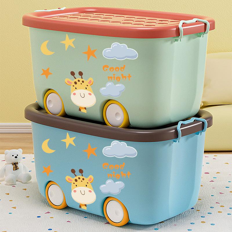 Large capacity kids' clothing storage bin - extra large organizer for baby toys, dolls, books, and more