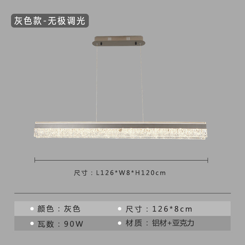 Italian light luxury restaurant one-word chandelier modern minimalist high-end dining table bar lamp high-end lighting