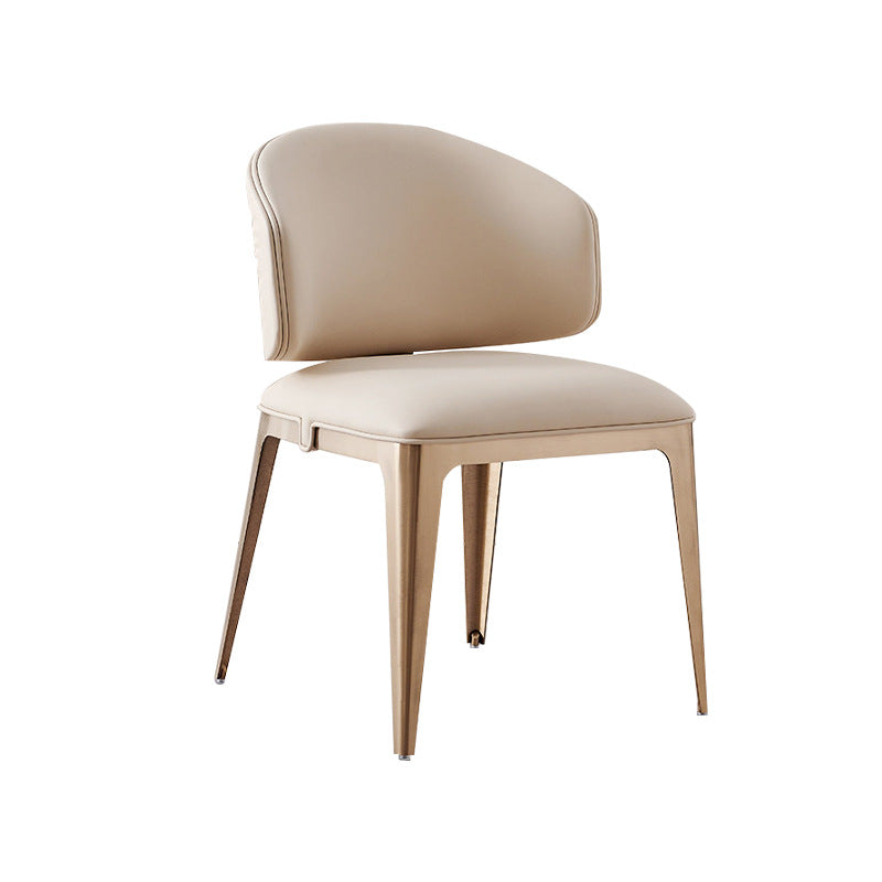 Italian light luxury dining chair for home high-end version of the wave pattern dining chair large apartment restaurant island high-end back dining table and chairs