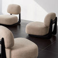 Wabi-sabi style alpaca cute single sofa chair solid wood casual floor-standing lazy kidspopularcasualaccessible luxury chair