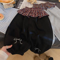 Kids sweatpants girl spring & fallembroidercasual pants loose scimitar pants small and medium-sized children drapedcasual baby girl sweatpants