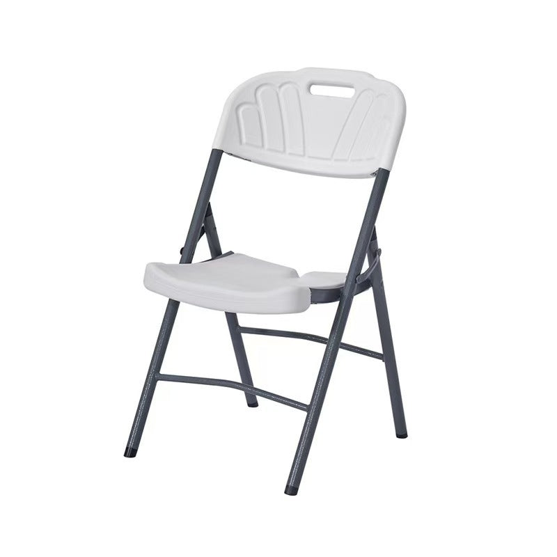 Amazon export outdoor chair thickened plastic hdpe backrest chair folding dining chair portable training chair