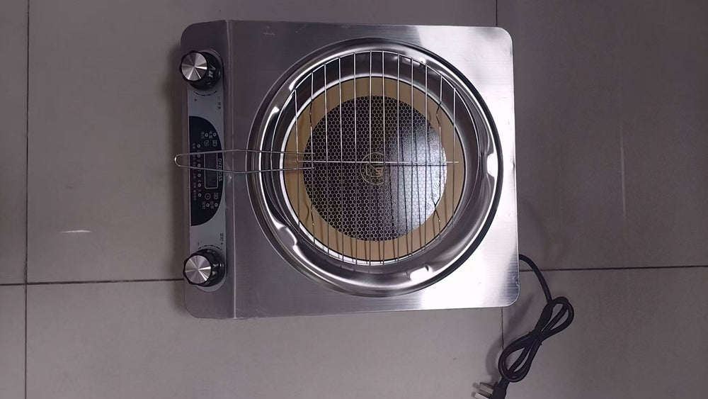 Multifunctional concave high-power electric ceramic stove commercial for home stir-fry barbecue hot pot concave stove not picky pot waterproof cross-border