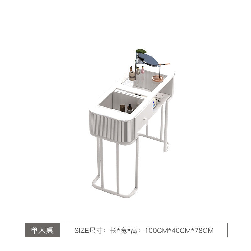 Cream style manicure table and chair set Japanese manicure table special price economical single double ins Internet celebrity multi-function
