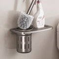 Toilet brush wall-mounted holder, no dead ends, toilet brush, bathroom toilet cleaning, toilet storage rack, no need to punch holes