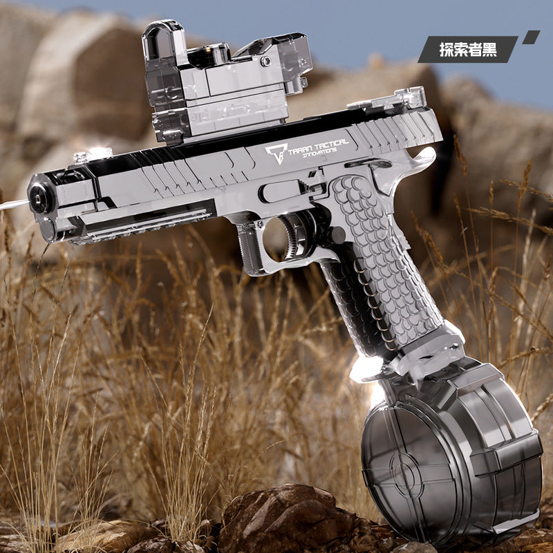 new arrival space manual and automatic three-function scorpion uzi light electric water gun summer men's water toy