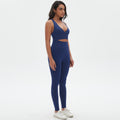 New arrival cross-border seamless pure color tight sexy cross-shaped yoga suit running fitness two-piece set