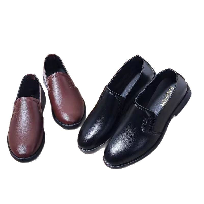 【genuine soft leather】new fashionable versatile formal leather shoes for dad, men's leather shoes for business, work, and security