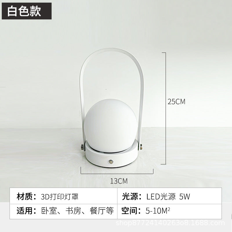 Danish ins girl charging table lamp bedroom bedside lamp camping portable creative bar restaurant atmosphere touch lamp