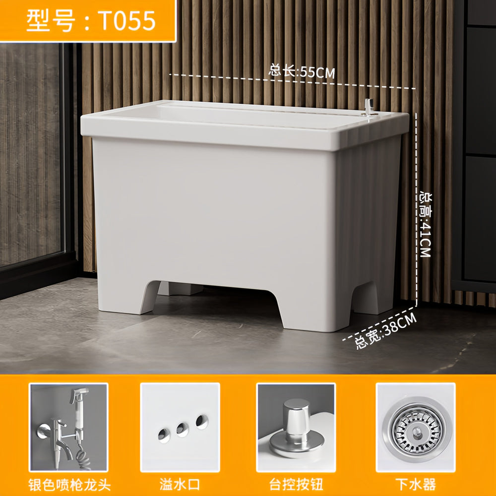Tall ceramic balcony mop pool mop pool new arrivalfor home bathroom four-legged rectangular mop pool mop basin