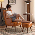 Second-hand style single sofa small apartment living room bedroom balcony oil wax leather casual single chair lazy sofa tiger chair