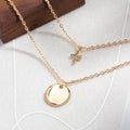 Wholesale alloy round pendant necklaces - european & american style, rhinestone embellished, unique round disc design, long layered necklace, choker
