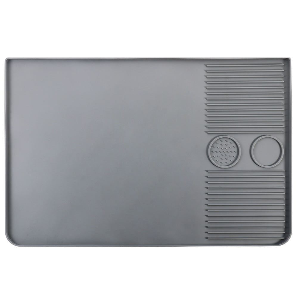 Coffee machine mat, silicone non-slip and shock-proof large-size universal protective mat, multi-functional dining table thermal insulation drain mat