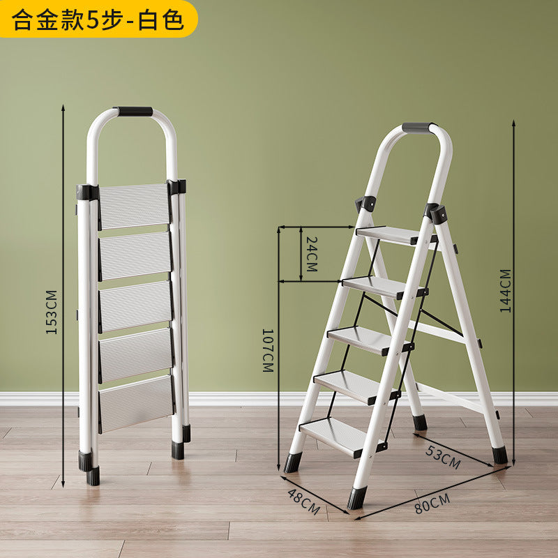 Ladder for homemultifunctional herringbone ladder foldable ladder stair stool small indoor extra thick flower stand thickened carbon steel