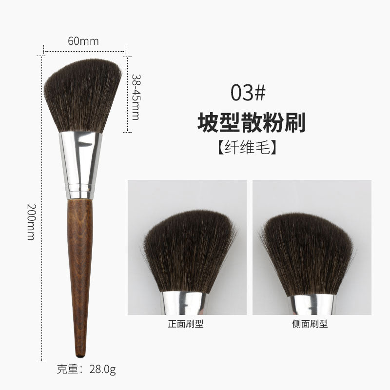 Professional makeup brush set with wooden handles - cangzhou full set: soft blush brush, foundation brush, contour brush, eyeshadow brush, and more