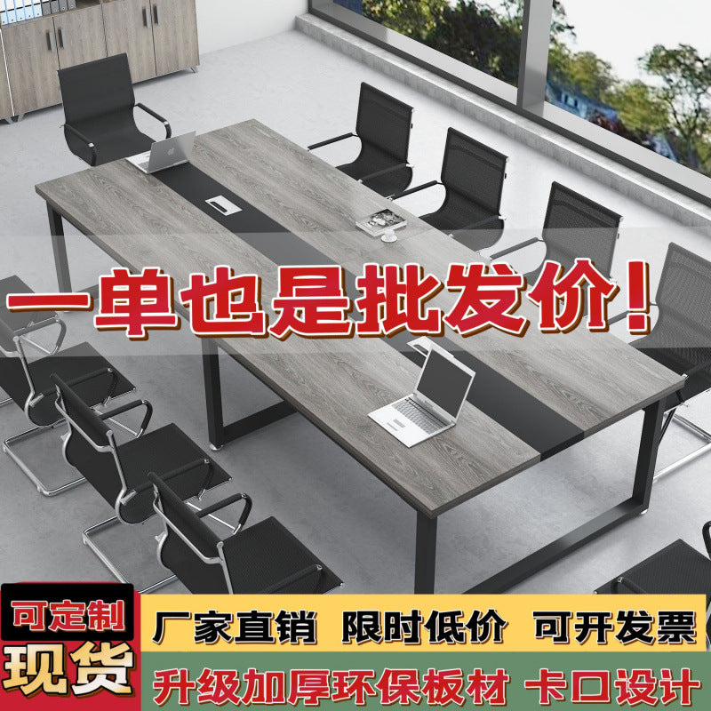Bestselling office desk & conference table set - modern minimalist design, complete employee desk and chair combination, conference room long table