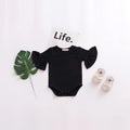 Children's clothing baby bell sleeves baby rompers european and american kids bag butt clothes rompers girl jumpsuit pure cotton short sleeves