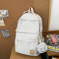 New classic multifunctional backpack - large capacity, waterproof, with hanging pouch - minimalist design for middle school students, class, leisure, and travel