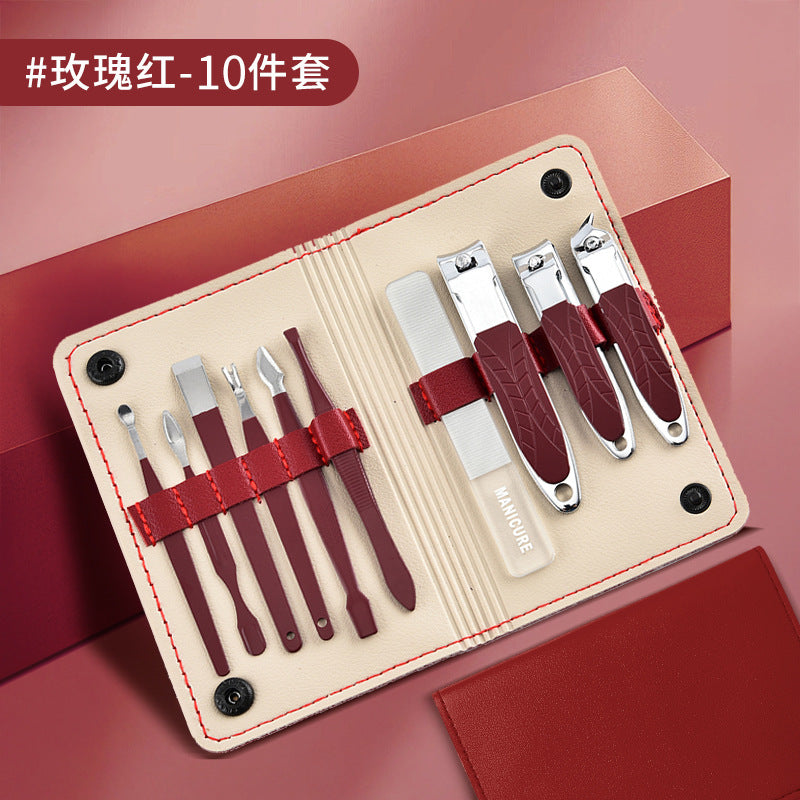 Slanted nail clipper suitnail art manicure tools nail clipper suit one piece starting batch nail clippers high-end set box