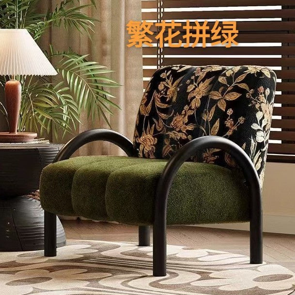 B&b medieval style fabric casual chair hotel balcony designer sofa retro lazy back chair
