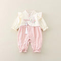 Newborn baby autumn outfit: girls' romper - perfect for full month, 100-day celebration, traditional chinese style, first birthday, chanel-inspired, outdoor wear, spring & autumn trendy style