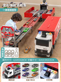 Kids' transforming ejection truck track car engineering storage container car truck boy's toy cross-border wholesale
