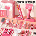 Kids' hair salon playset - realistic pretend play kit with hairdressing tools, comb, straightener, curling iron - perfect birthday gift for girls