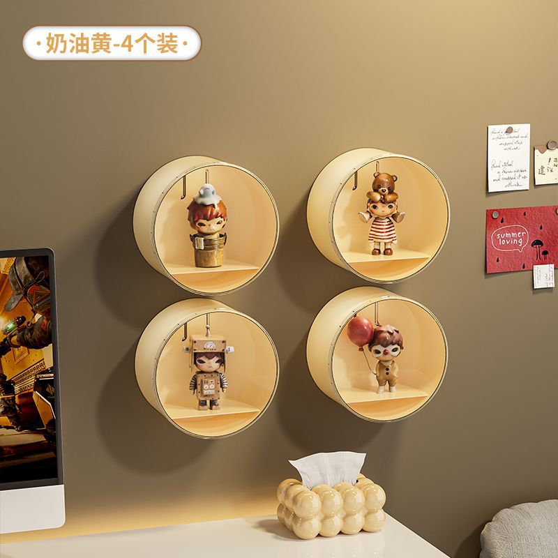 Blind box storage display stand Wall-mounted POP MART display box display Wall-mounted shelf Transparent figure cabinet